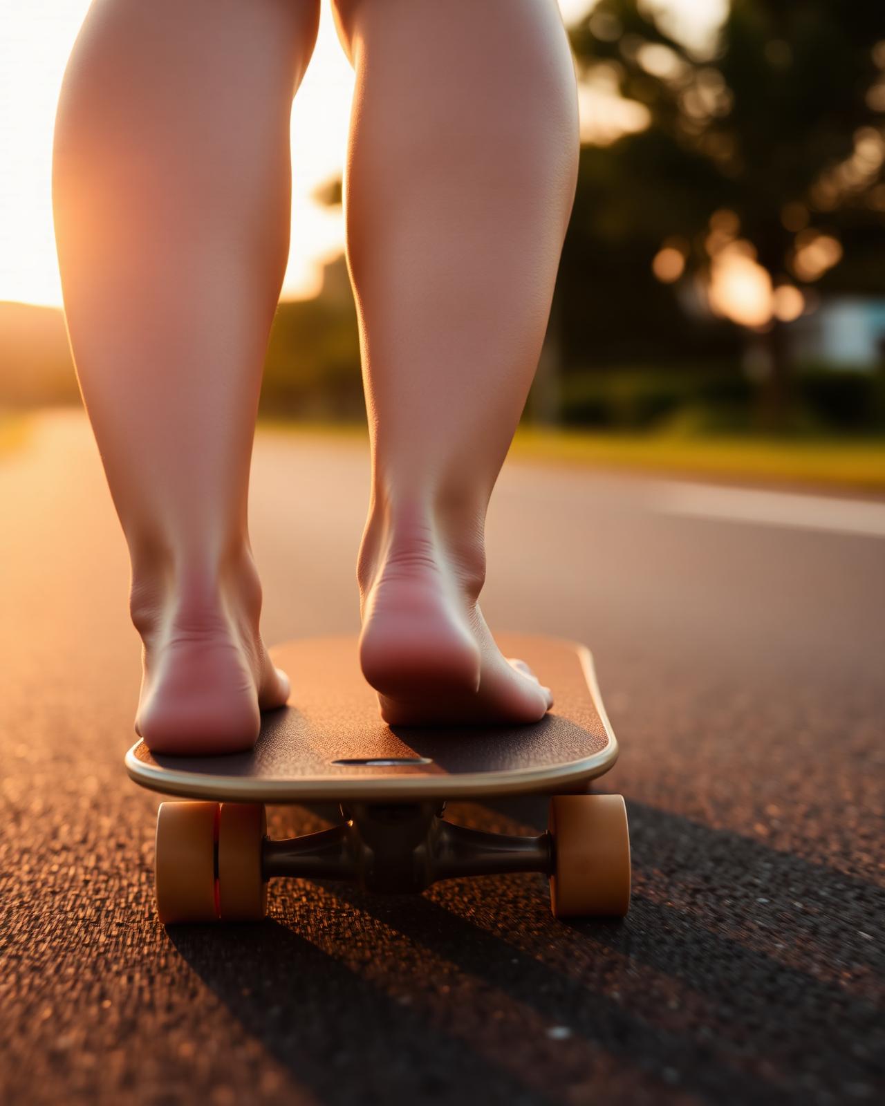 Detail nohou na surfskate
